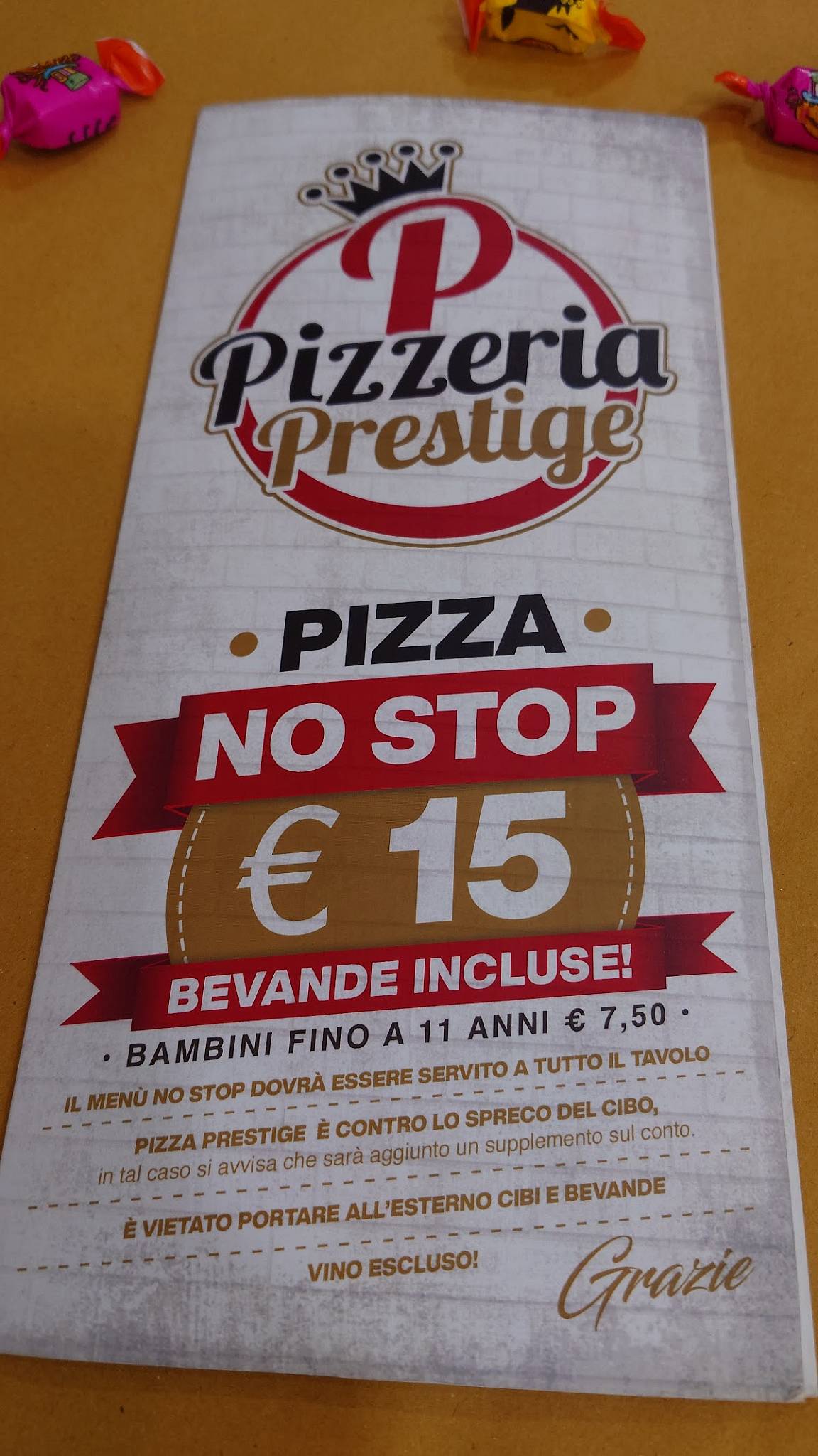 Pizzeria Prestige меню
