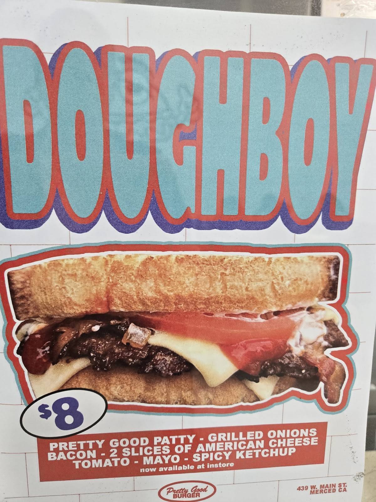 Pretty Good Burger меню