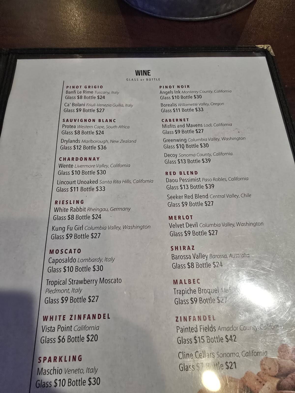 Prost Beer & Wine Café меню