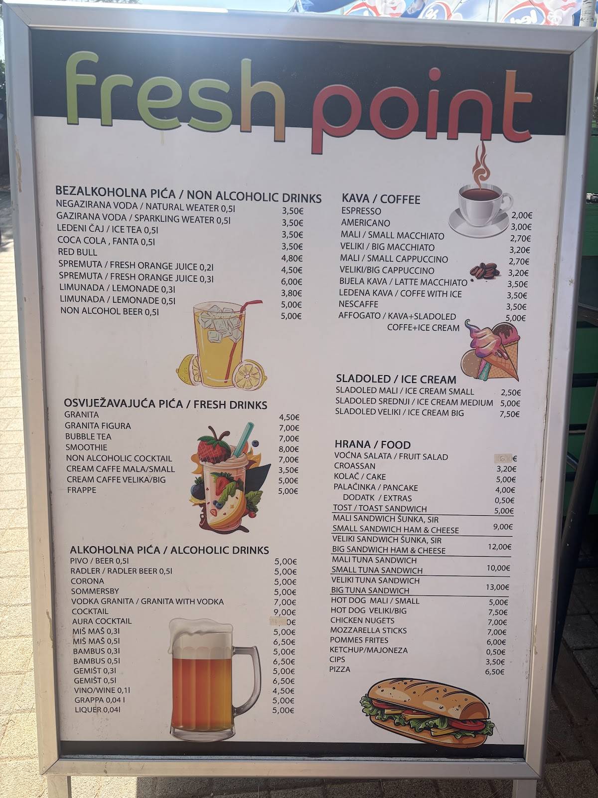 Fresh point меню