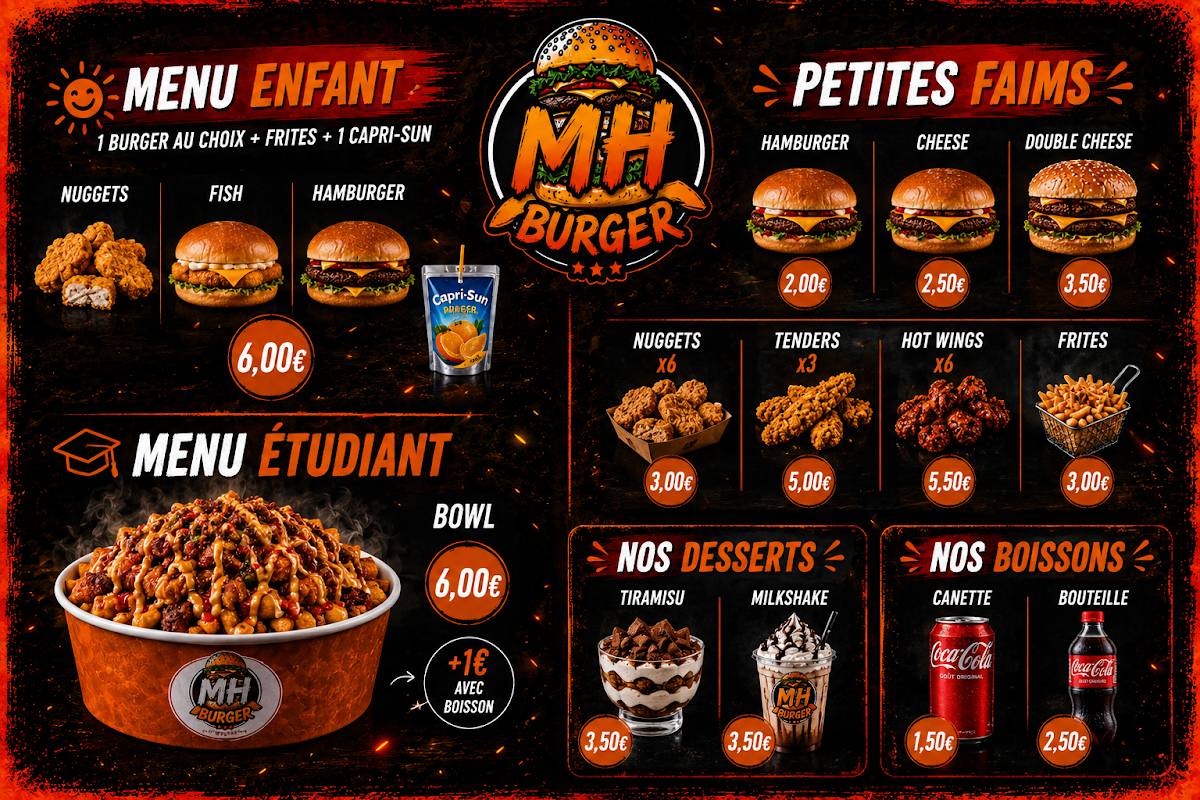 MH BURGER меню