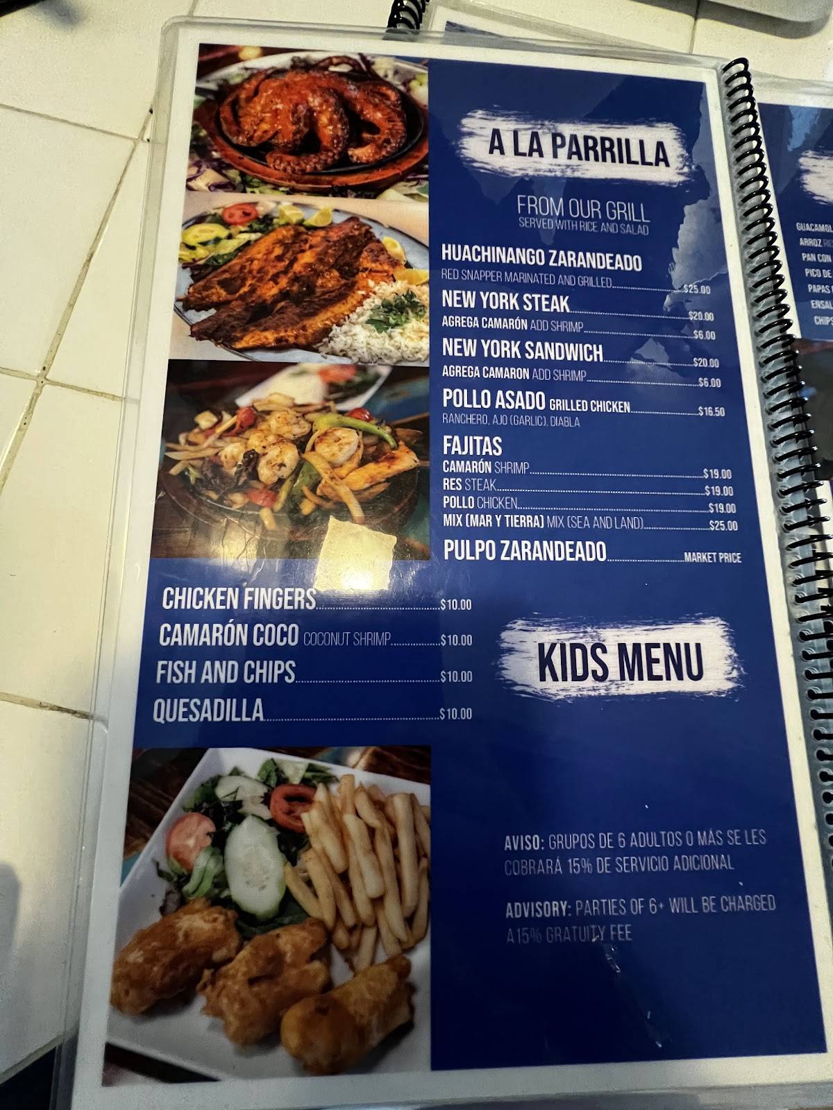 Mariscos El BarCo 2 меню
