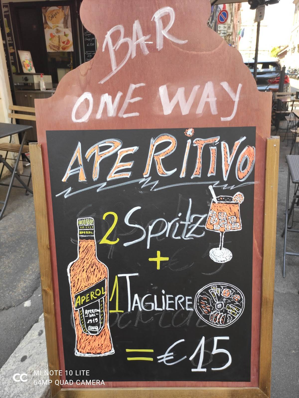 One Way Bar меню