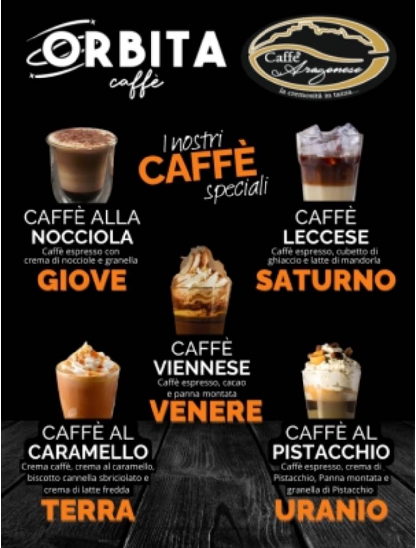 Orbita caffe меню