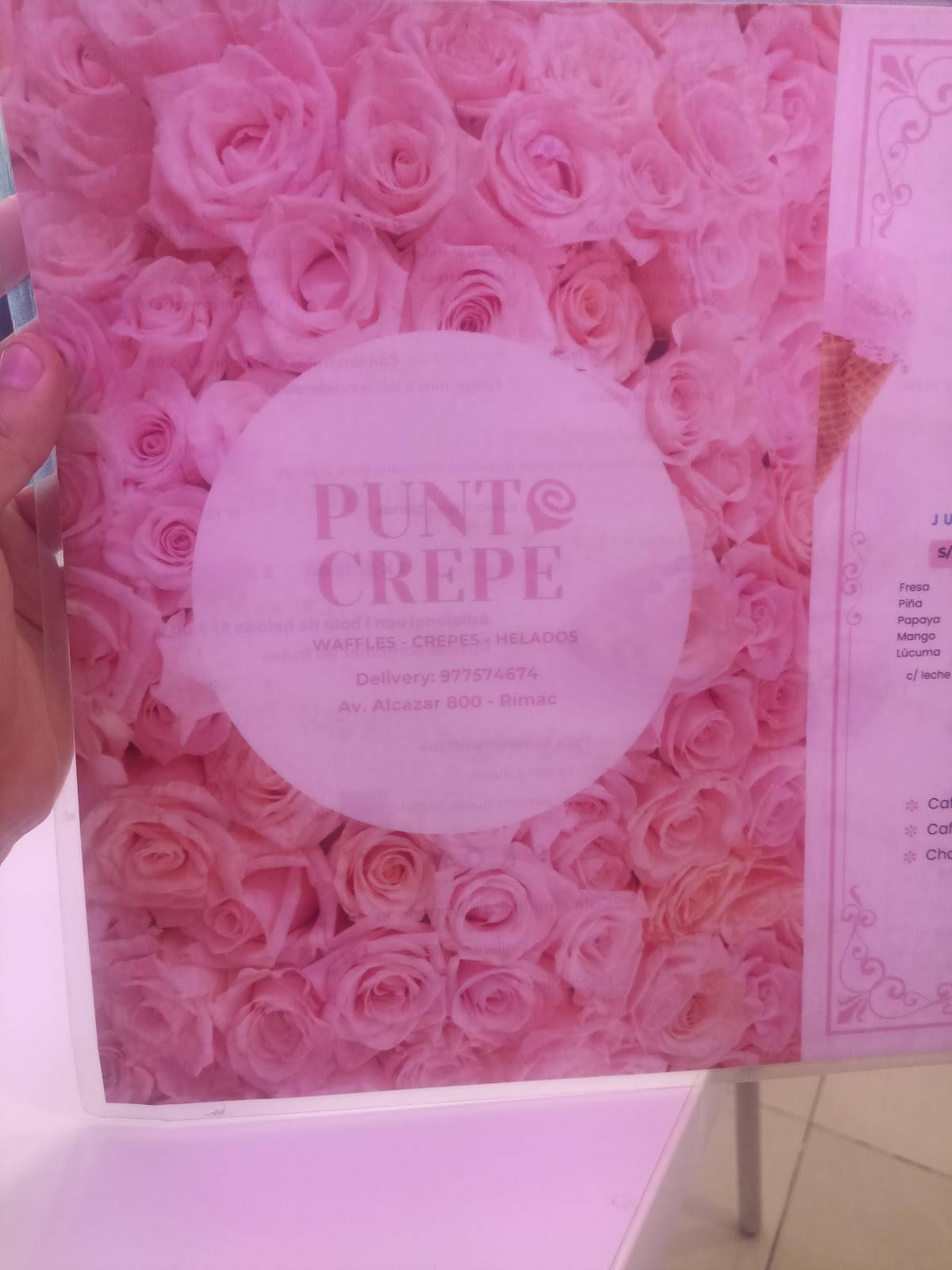 Punto Crepe меню
