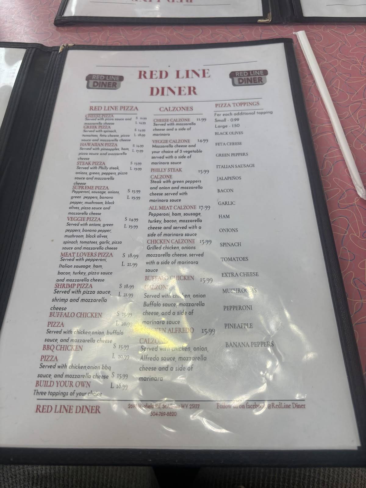 Red Line Diner меню