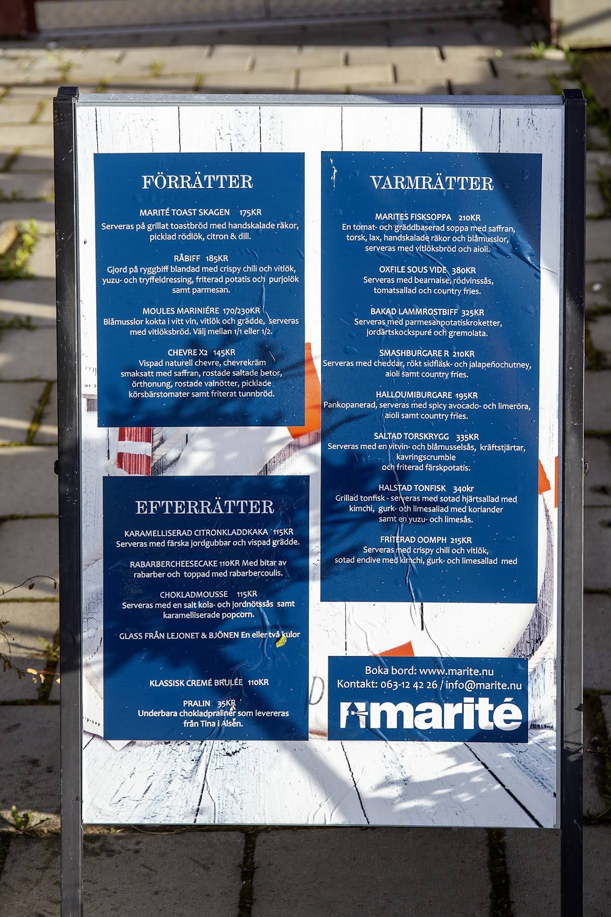 Restaurang Marité меню