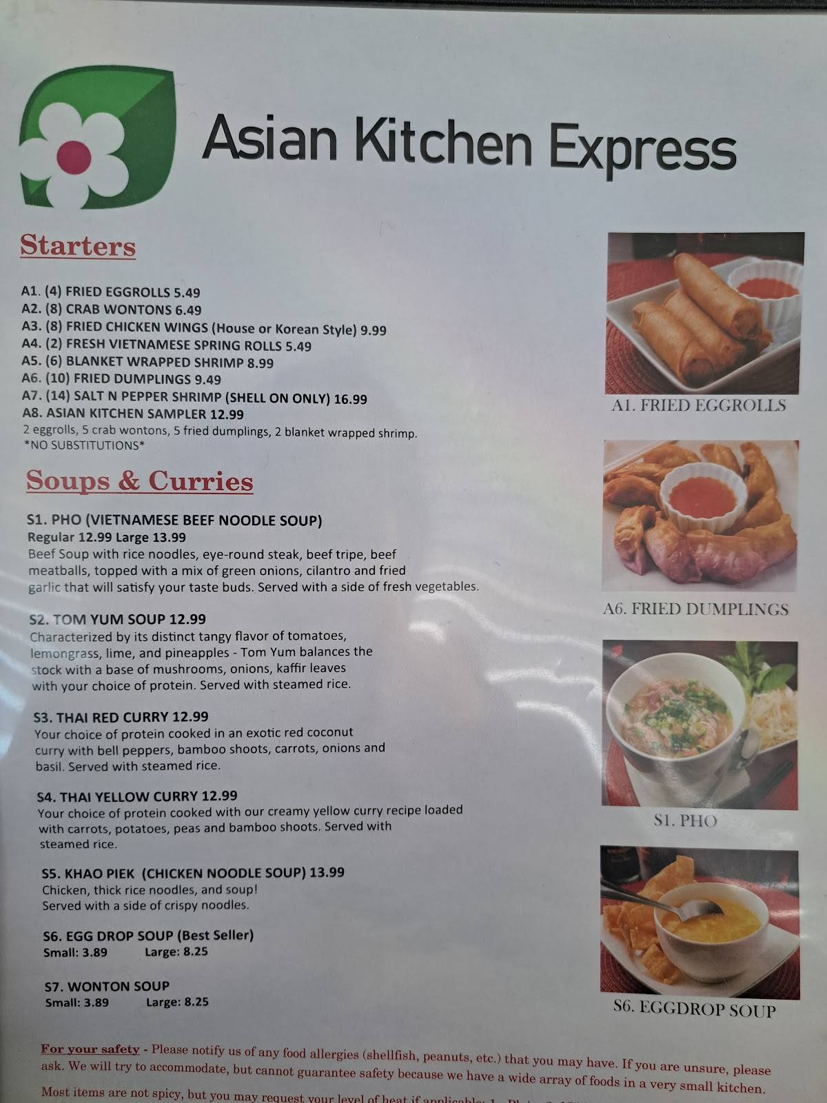Asian Kitchen Express меню