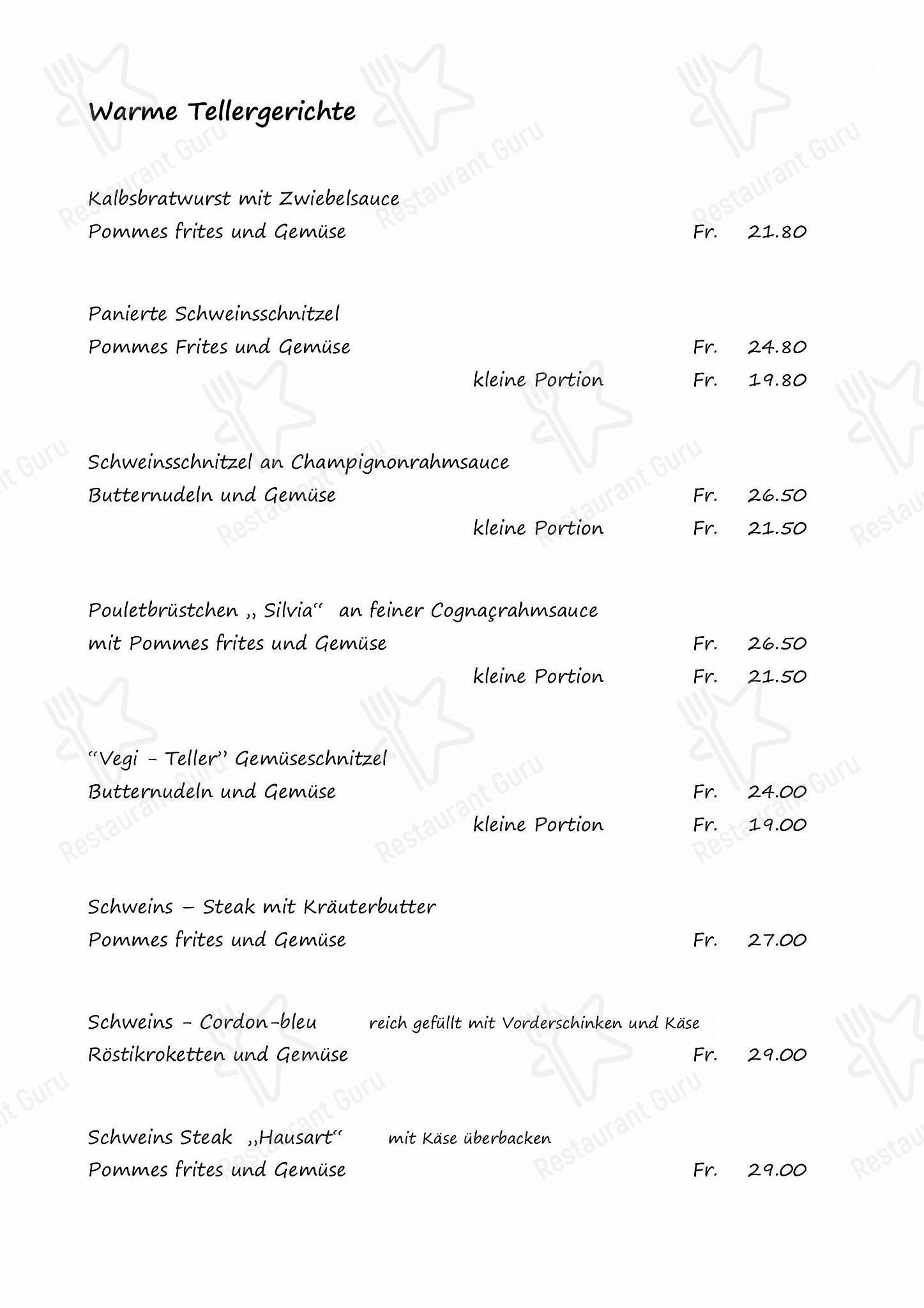 Меню ресторана Hotel - Restaurant Bergheim - Детское