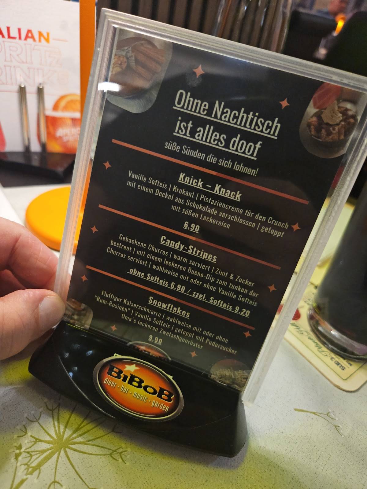 BiBoB-Eventgastronomie меню