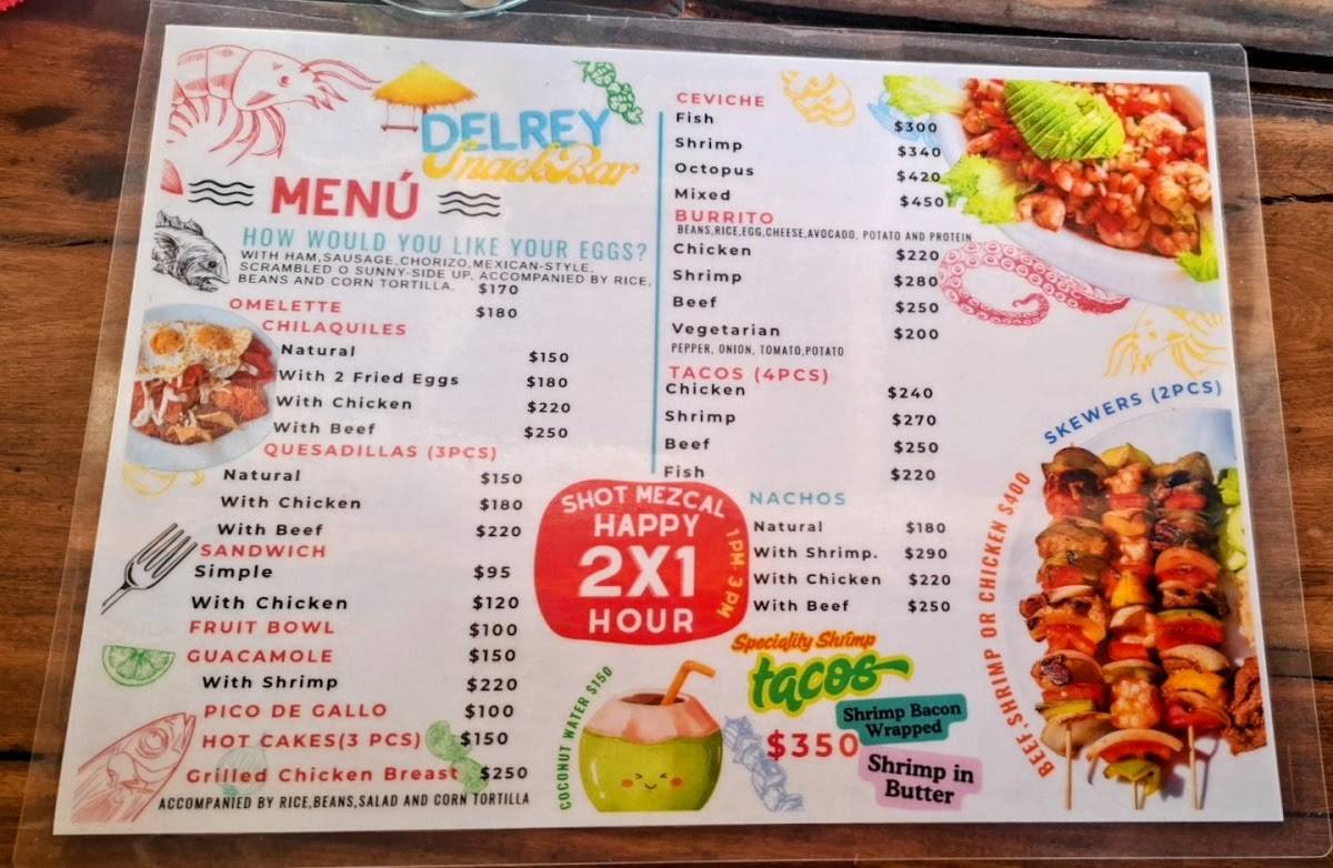 Del Rey SnackBar меню