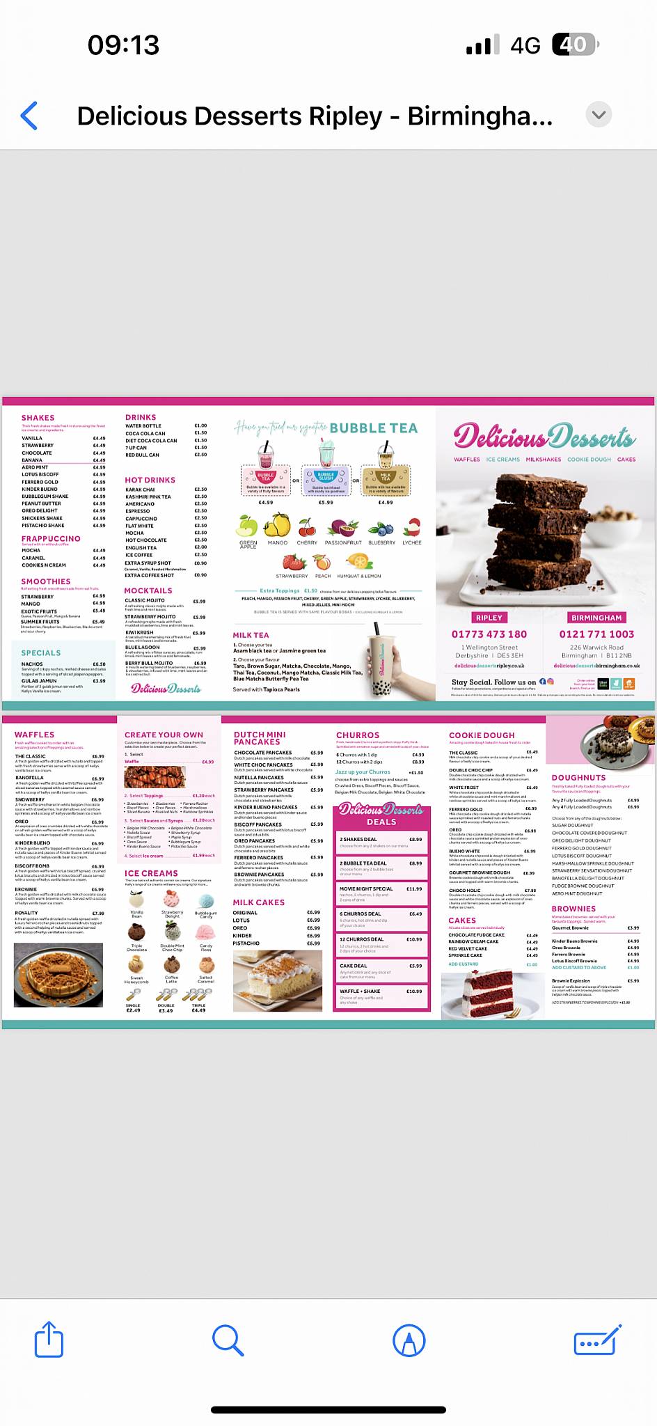 Sweetly by Shahs Desserts меню