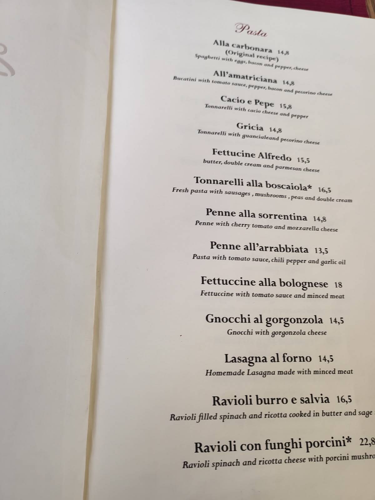 Diadema Restaurant меню