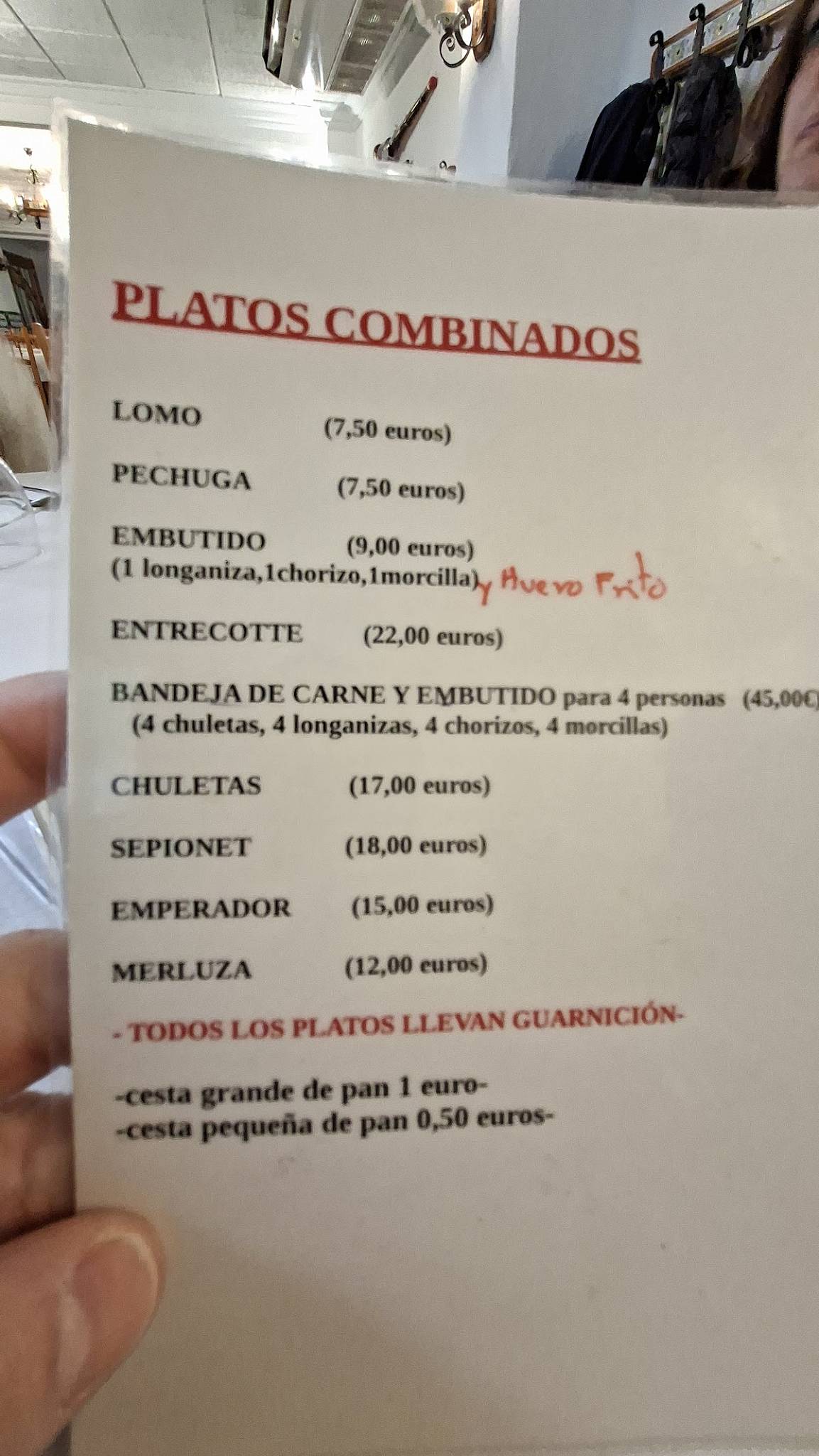 El Neutral меню