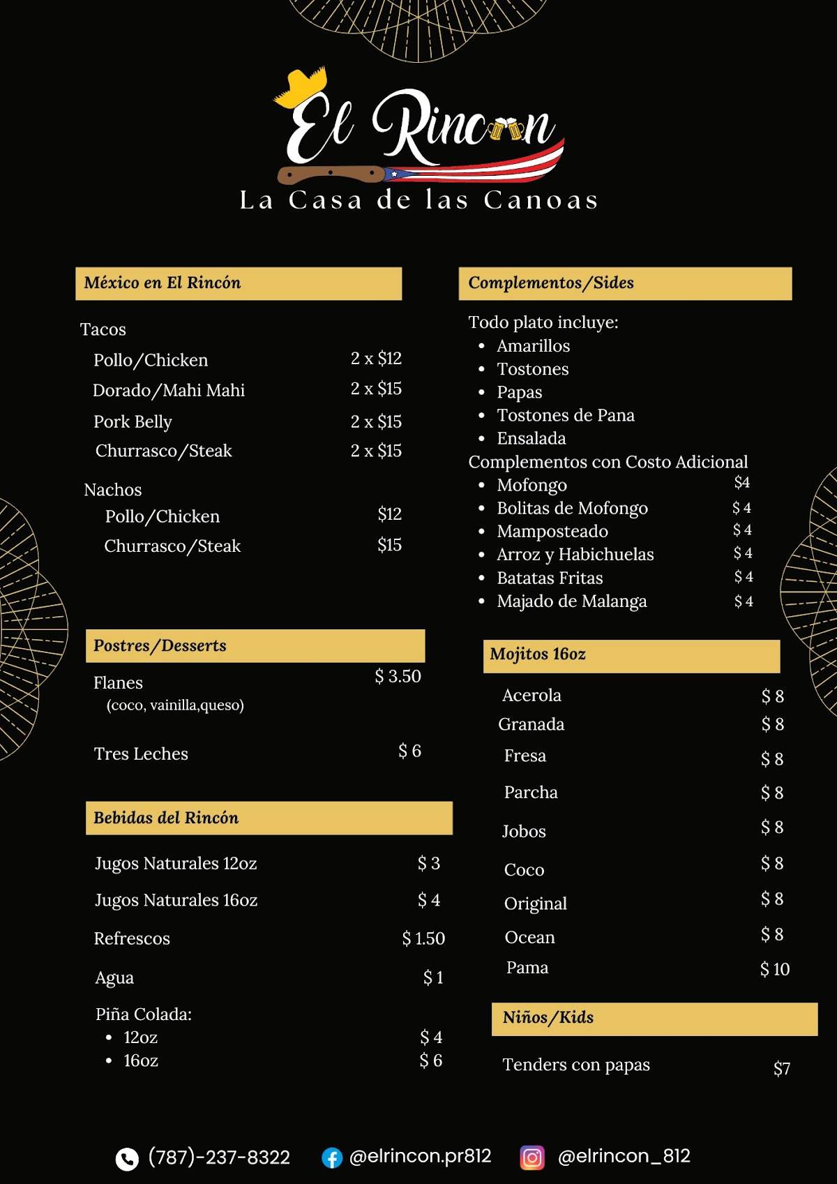 El Rincón меню