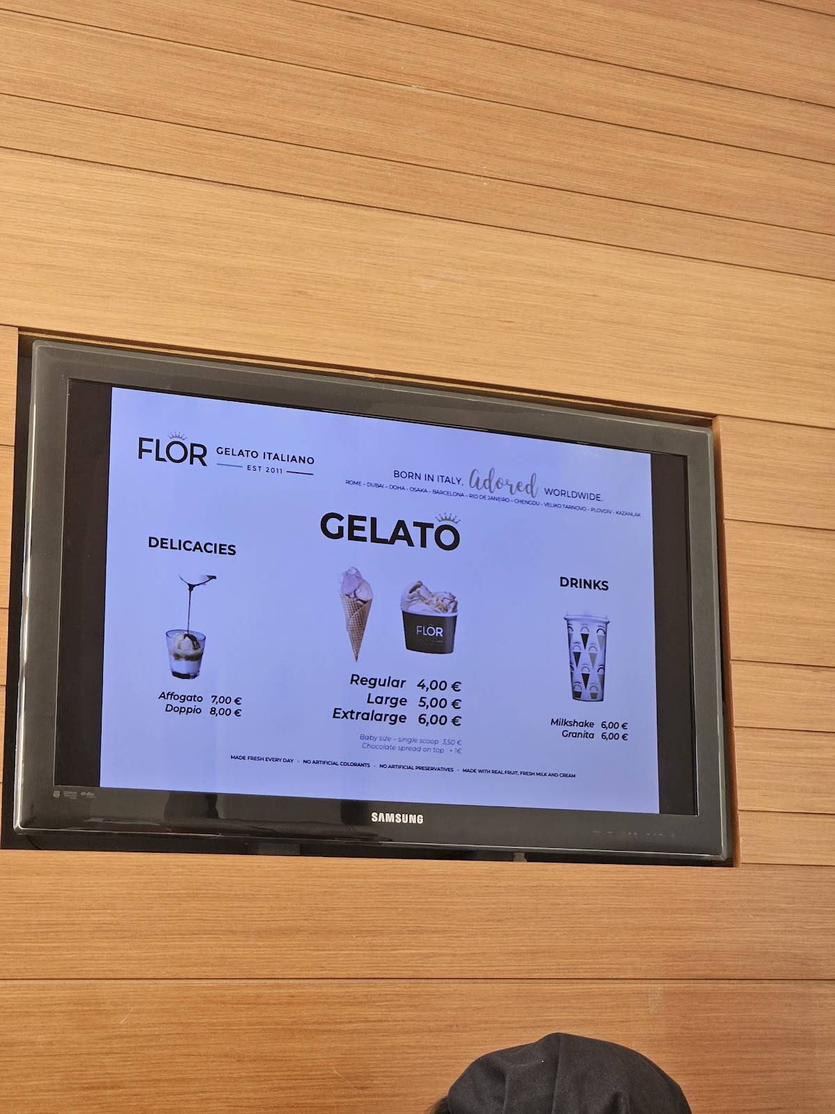 Flor Gelato меню