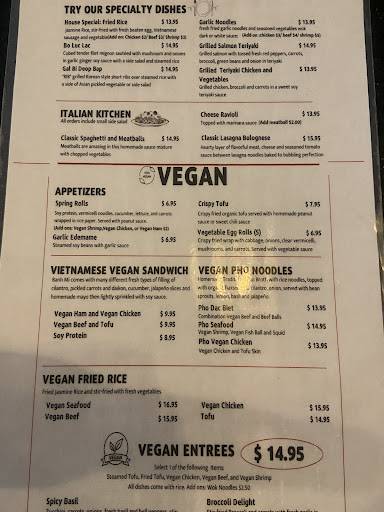 Fusion Restaurant and Bar меню
