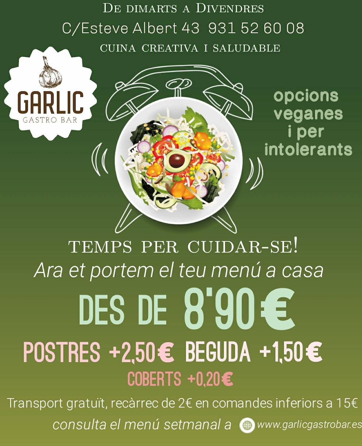 Garlic меню