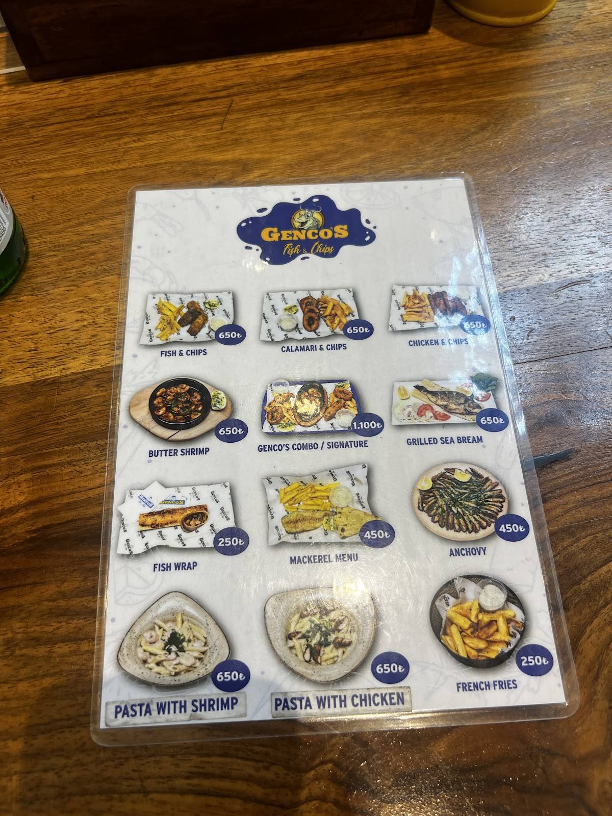 Genco’s Fish меню