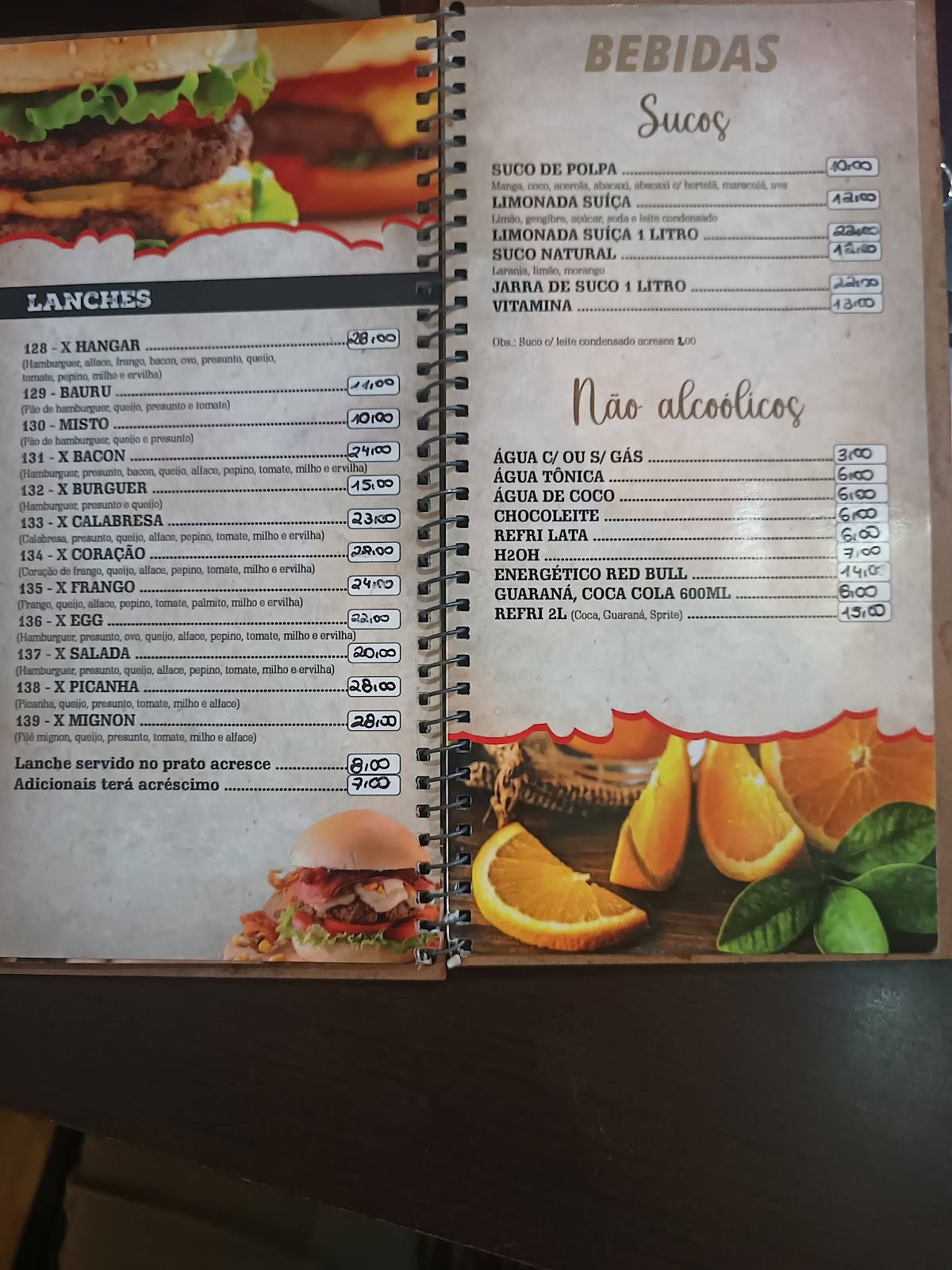 Hangar Pizzaria меню
