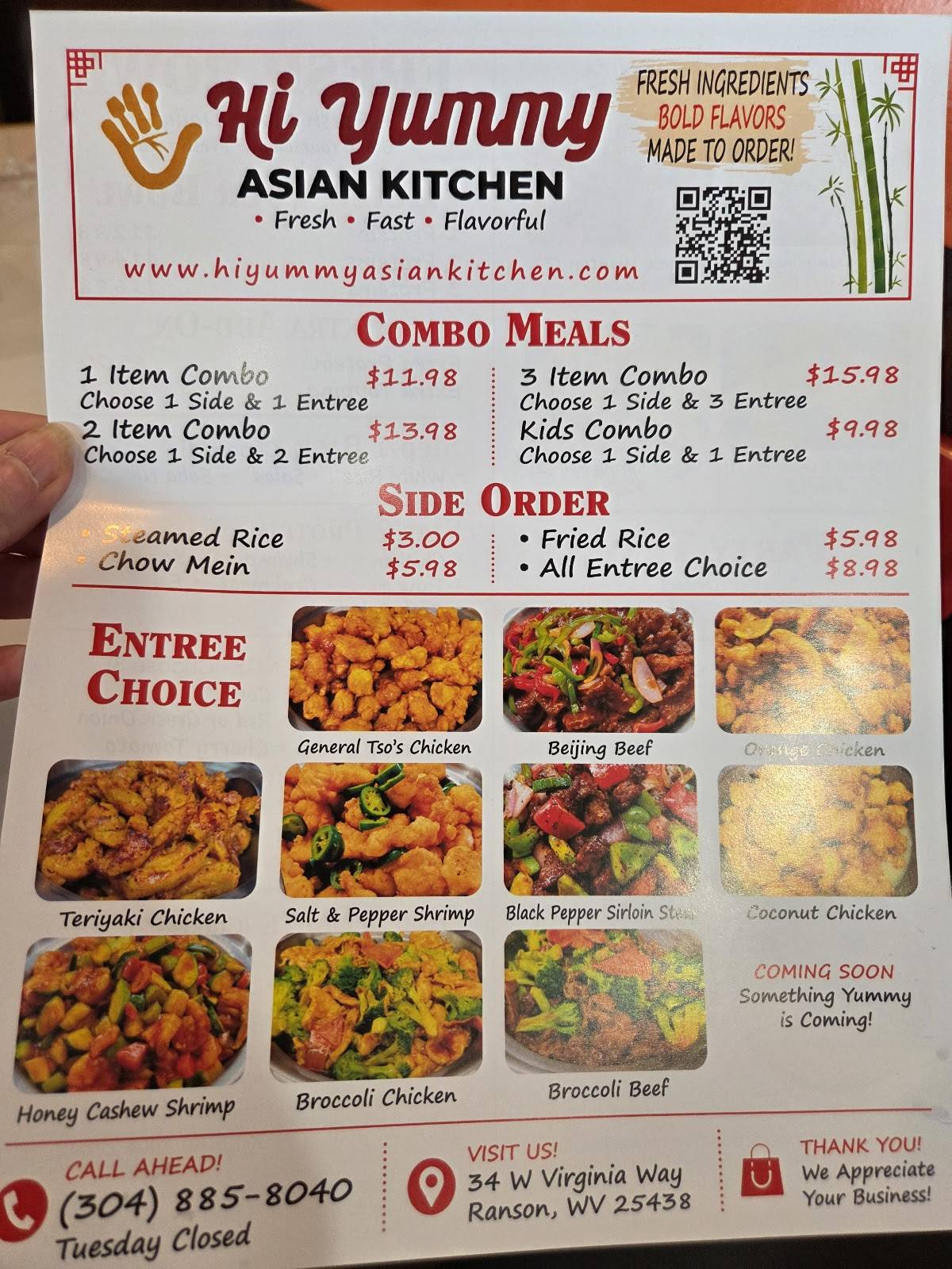 Hi Yummy Asian Kitchen меню