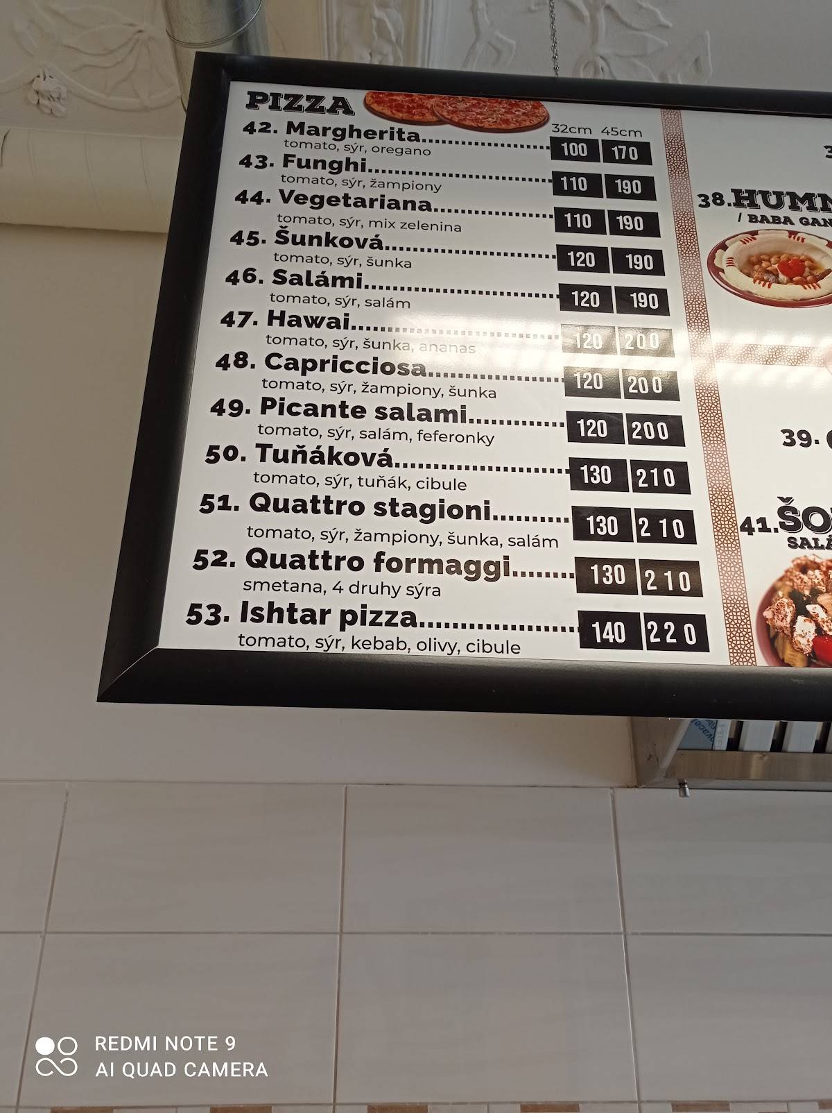 IŠTAR FAST FOOD меню