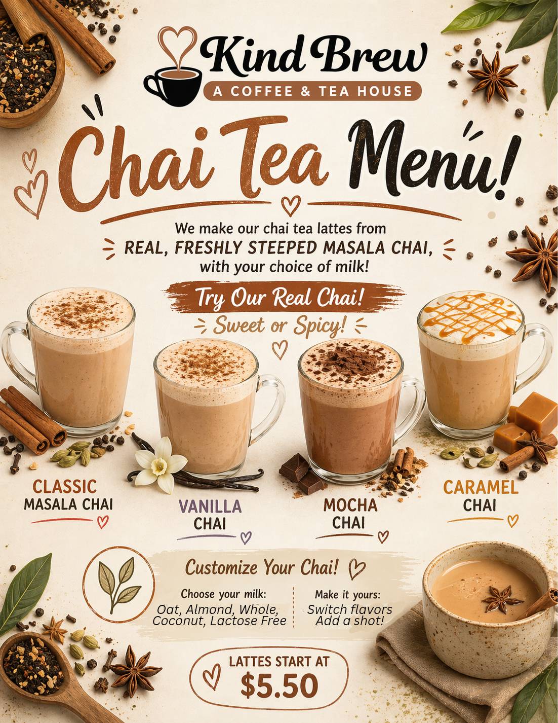 Kind Brew Coffee & Tea House меню
