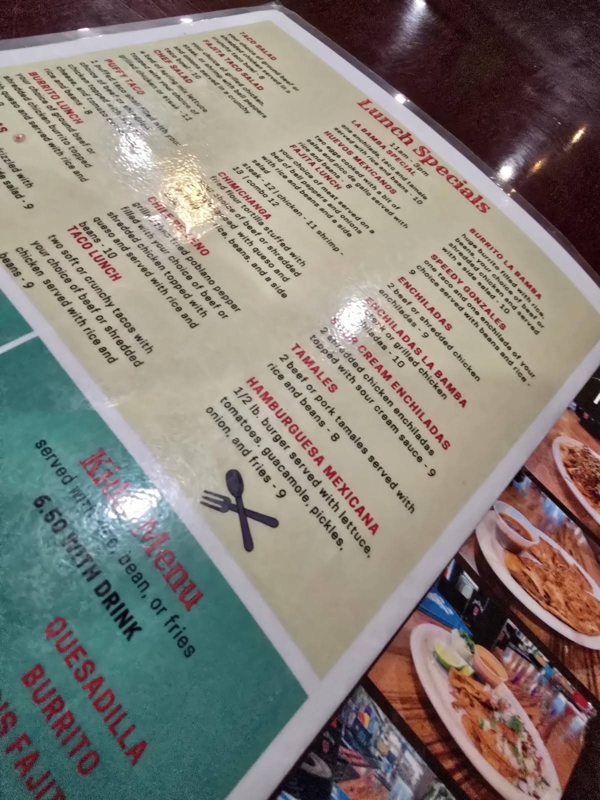 La Bamba - Mexican Restaurant меню