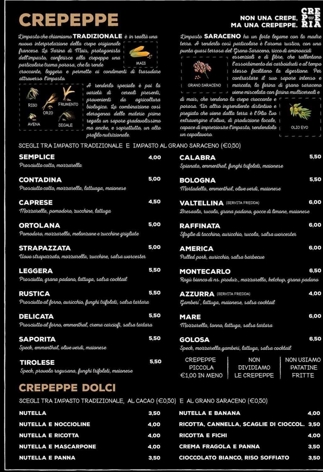 La Crepepperia меню