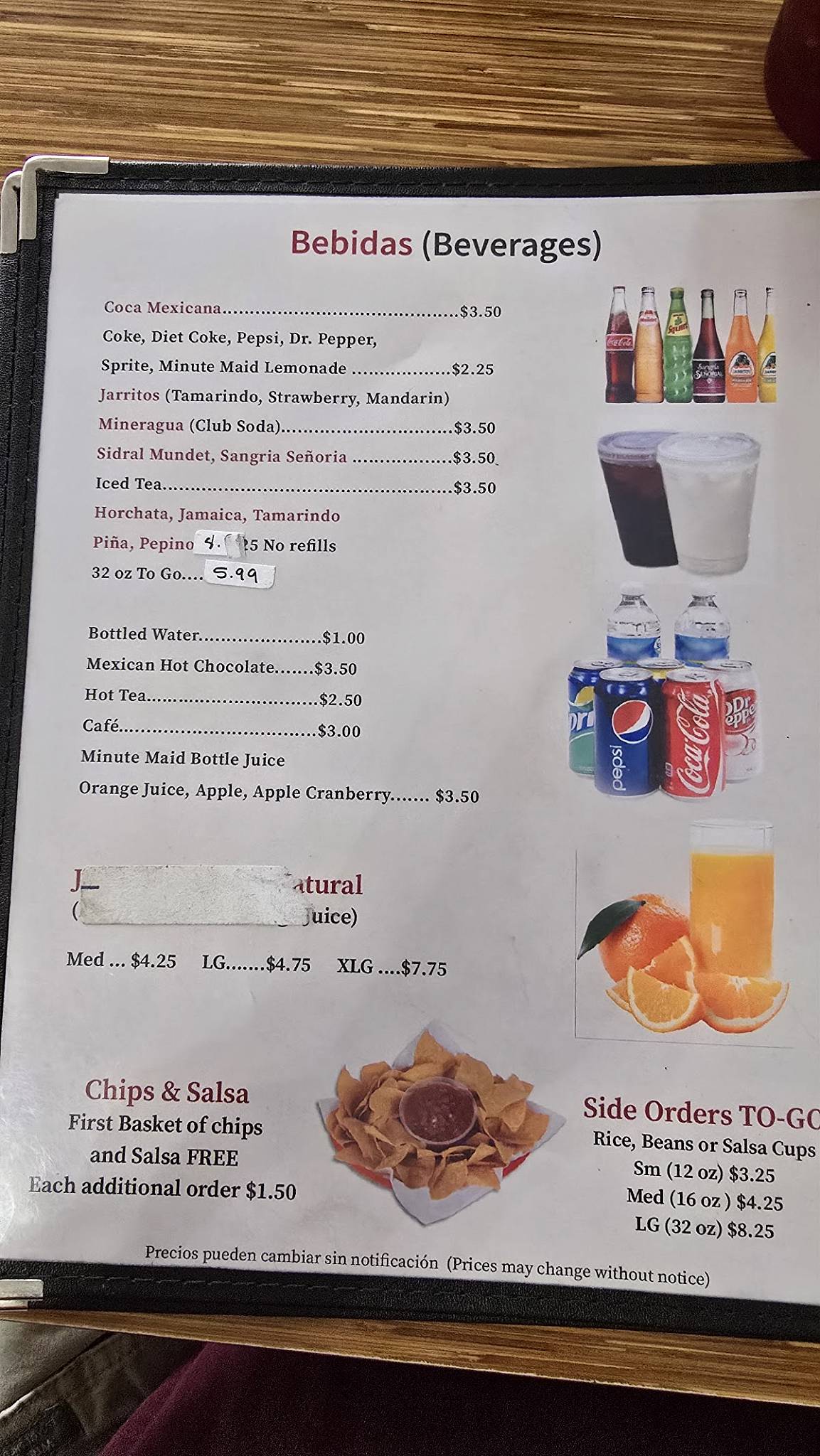 Los Dos Pablos Restaurante меню