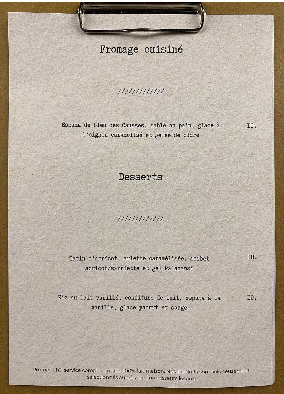 Méréo - Restaurant Gastronomique à Rennes меню