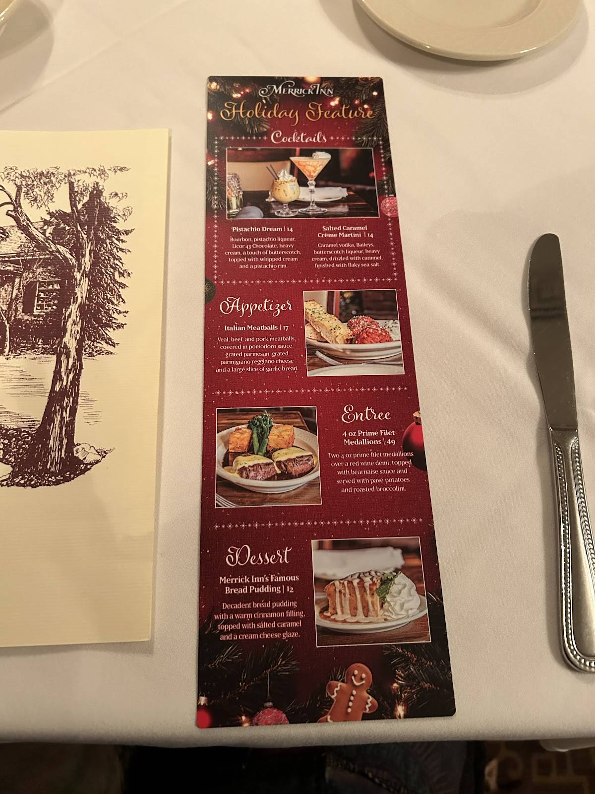 Merrick Inn Restaurant меню