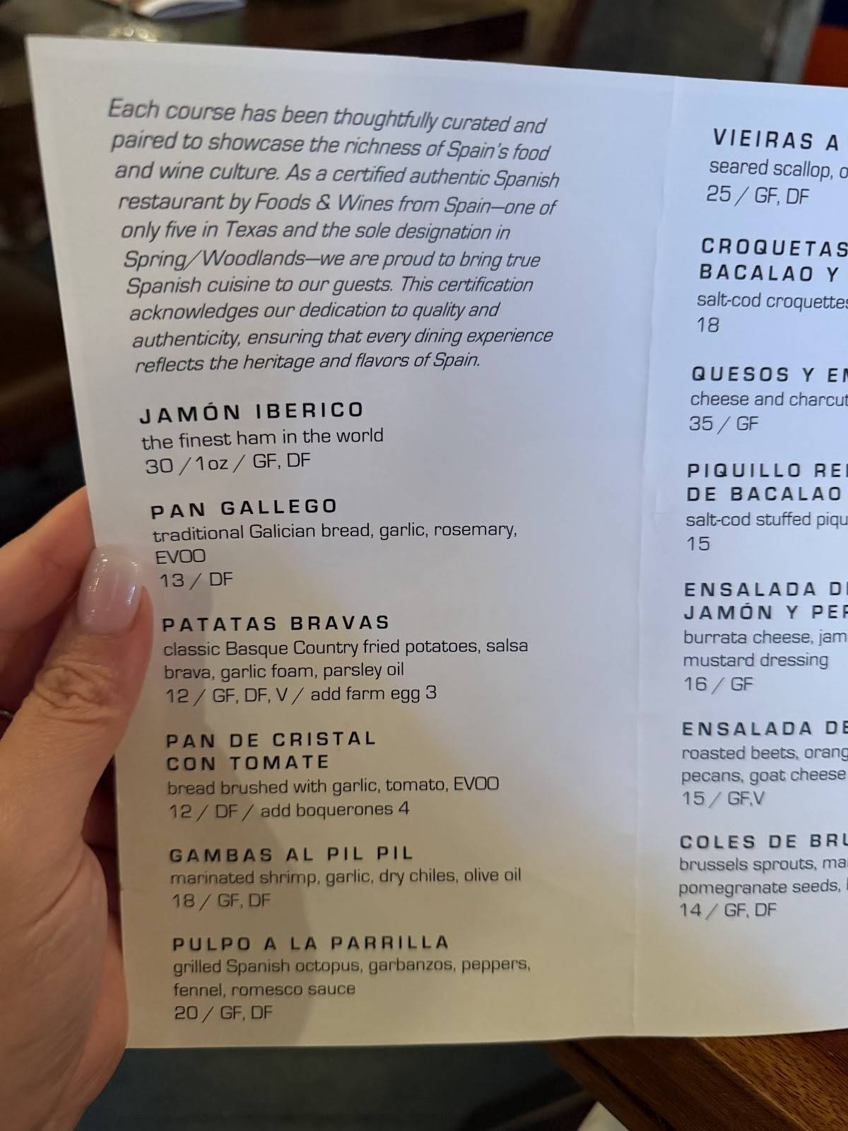 Mesón Sommelier меню