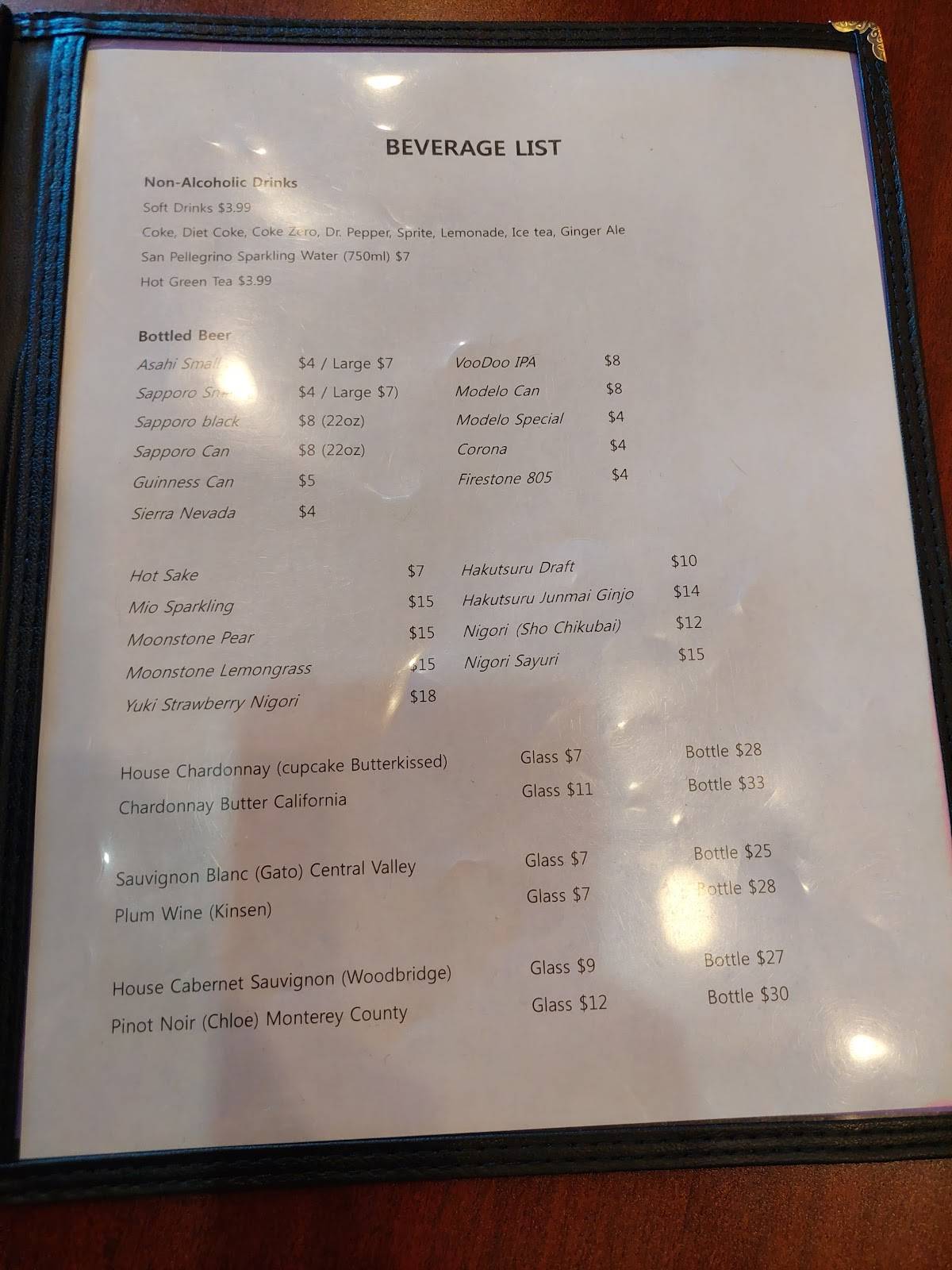 Minato Sushi & Bar меню
