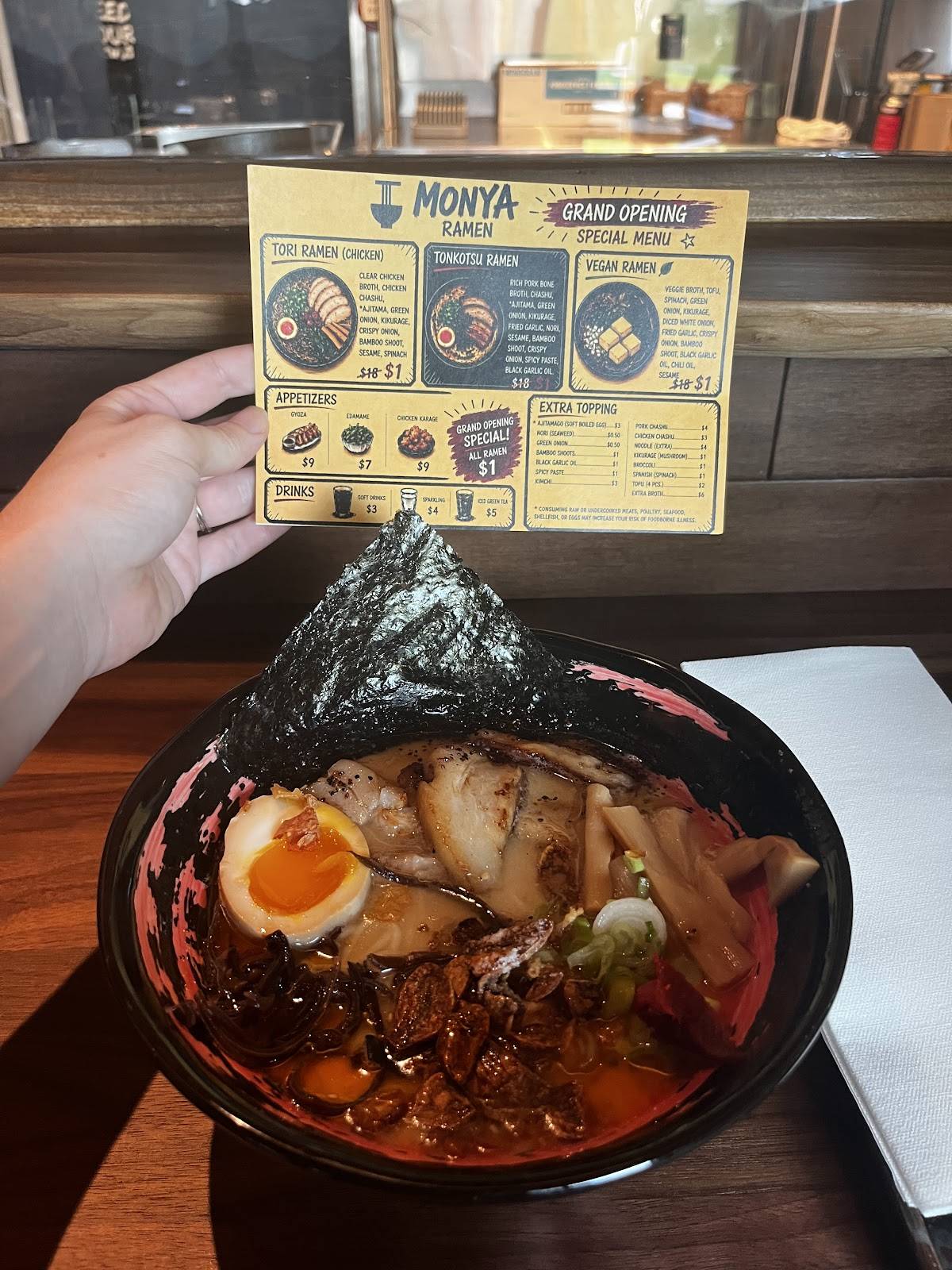 Monya Ramen меню