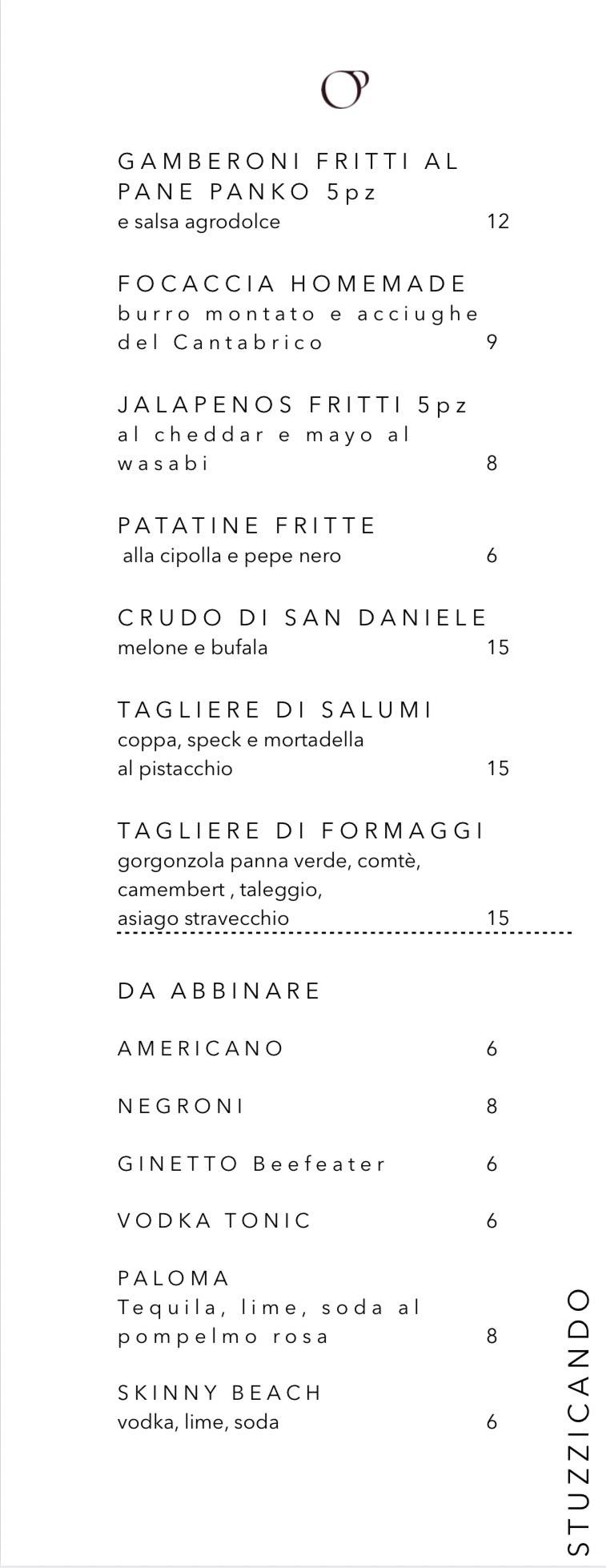 Orme - Osteria Conviviale меню