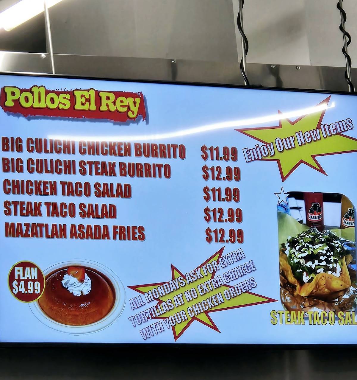 Pollos el Rey меню