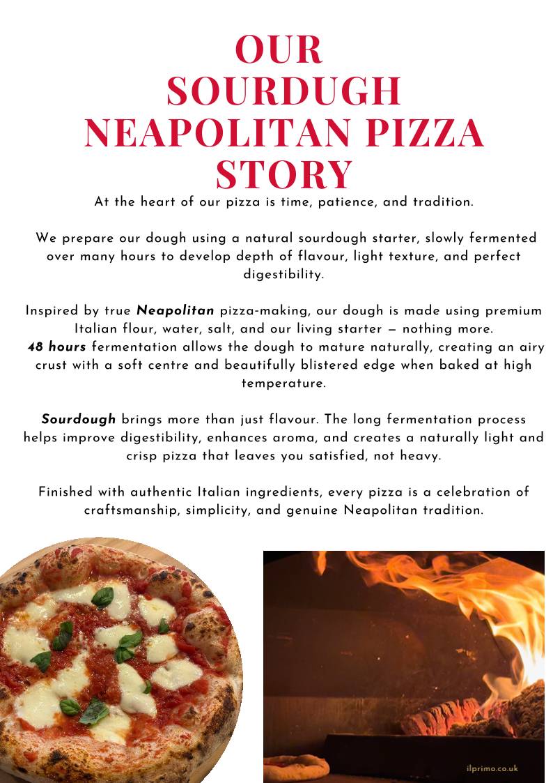 Primo Wood Fired Pizza & Pasta меню