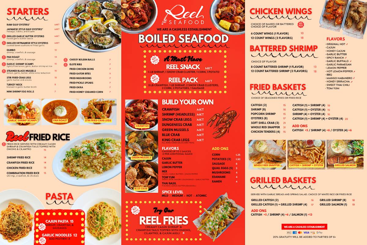 Reel Seafood меню