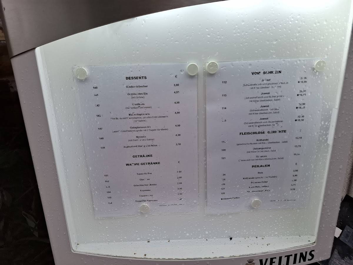 Restaurant Plaka меню
