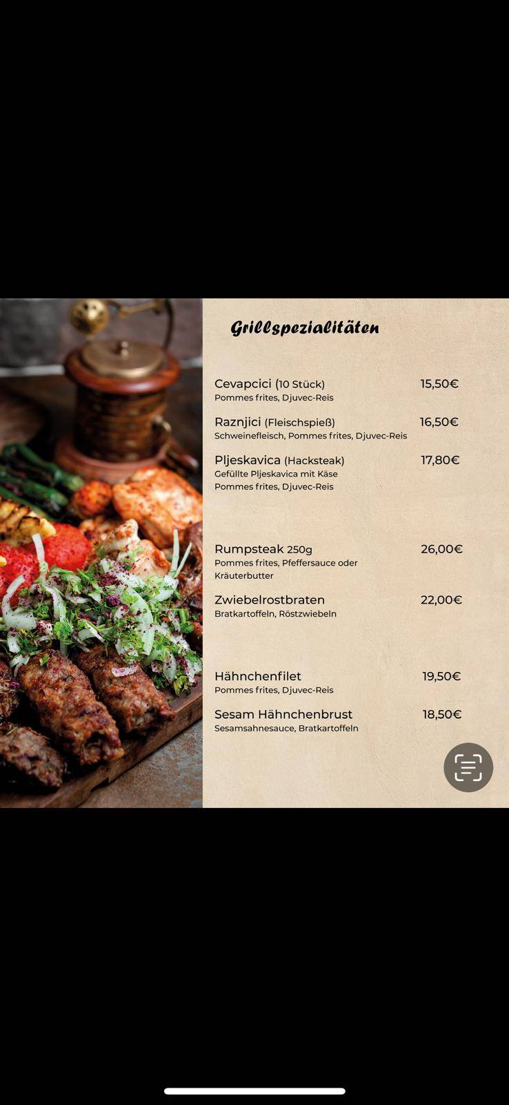 Restaurant Raj меню