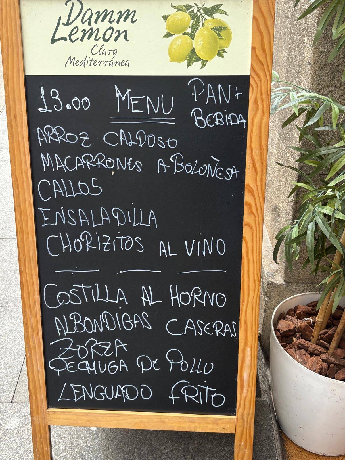 Restaurante O Rincón меню