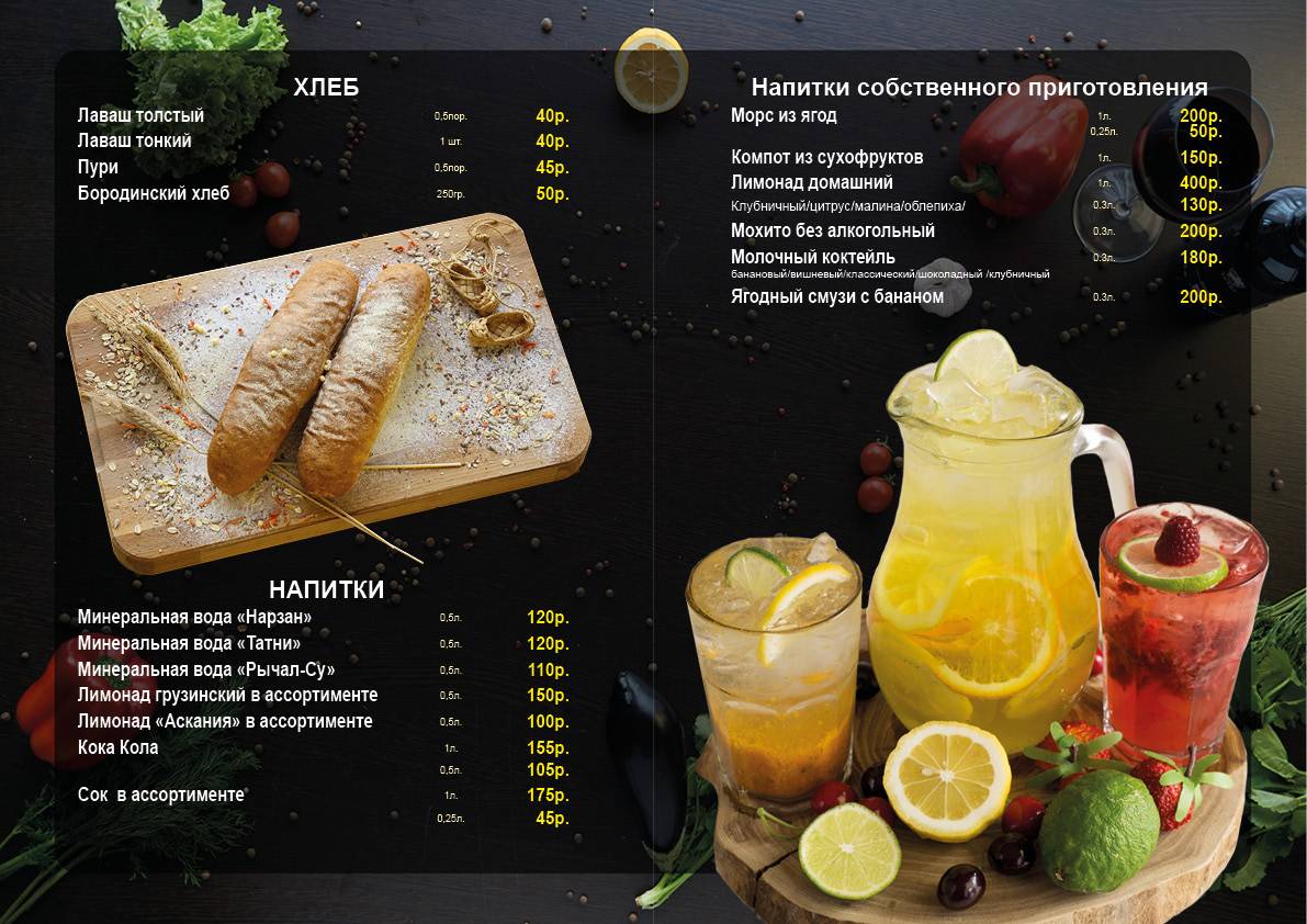 Рица меню