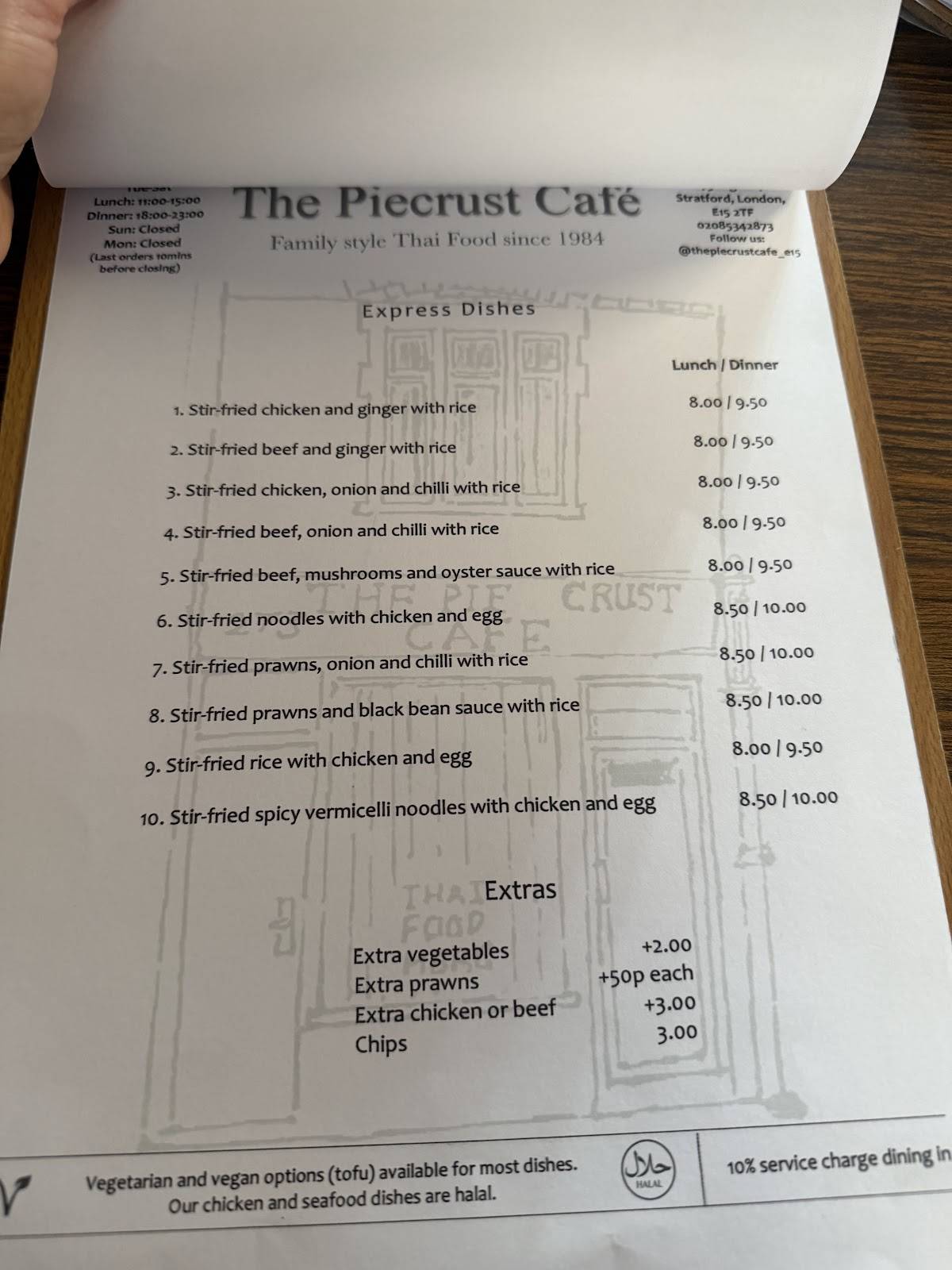 The Pie Crust меню