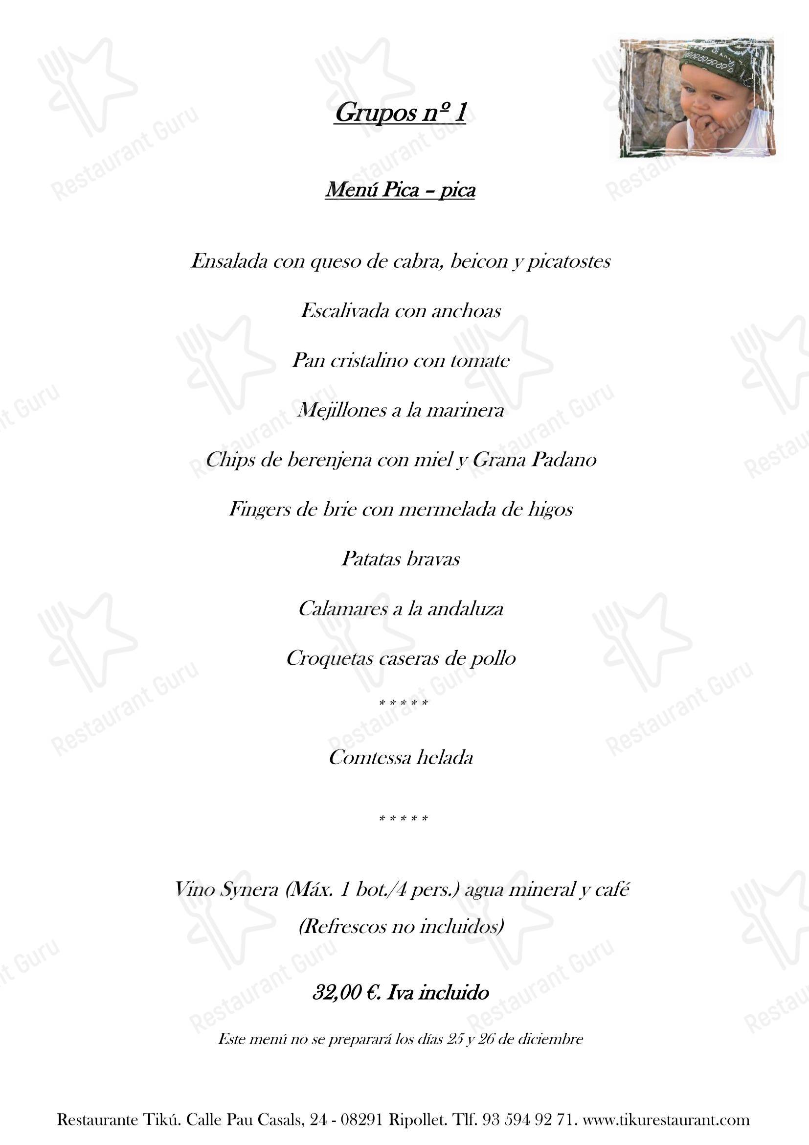 Boronia Catering Menu Pack ресторана Restaurant Tiku в Риполлете