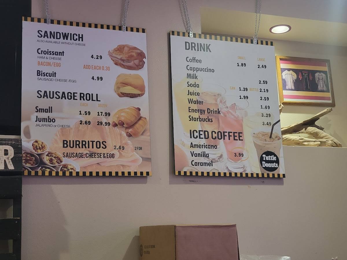 Tuttle Donuts меню