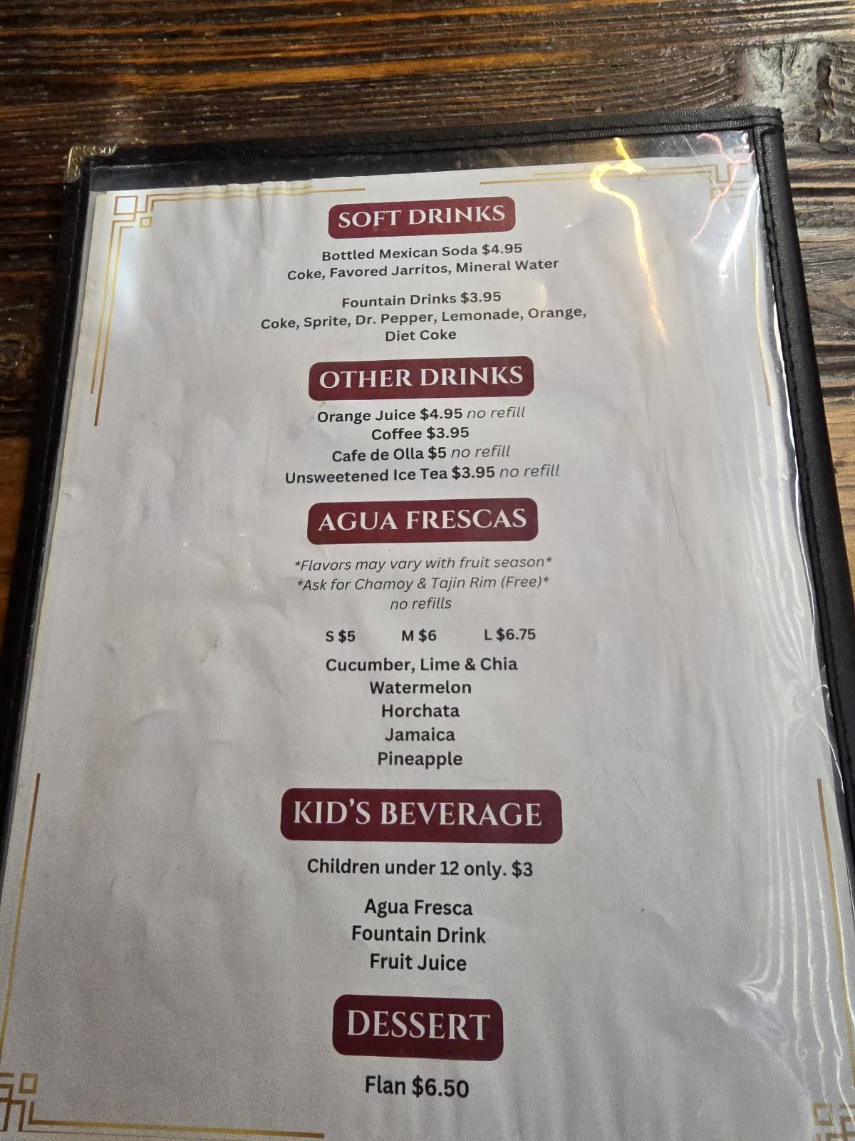 Yoli's Mexican Grill меню