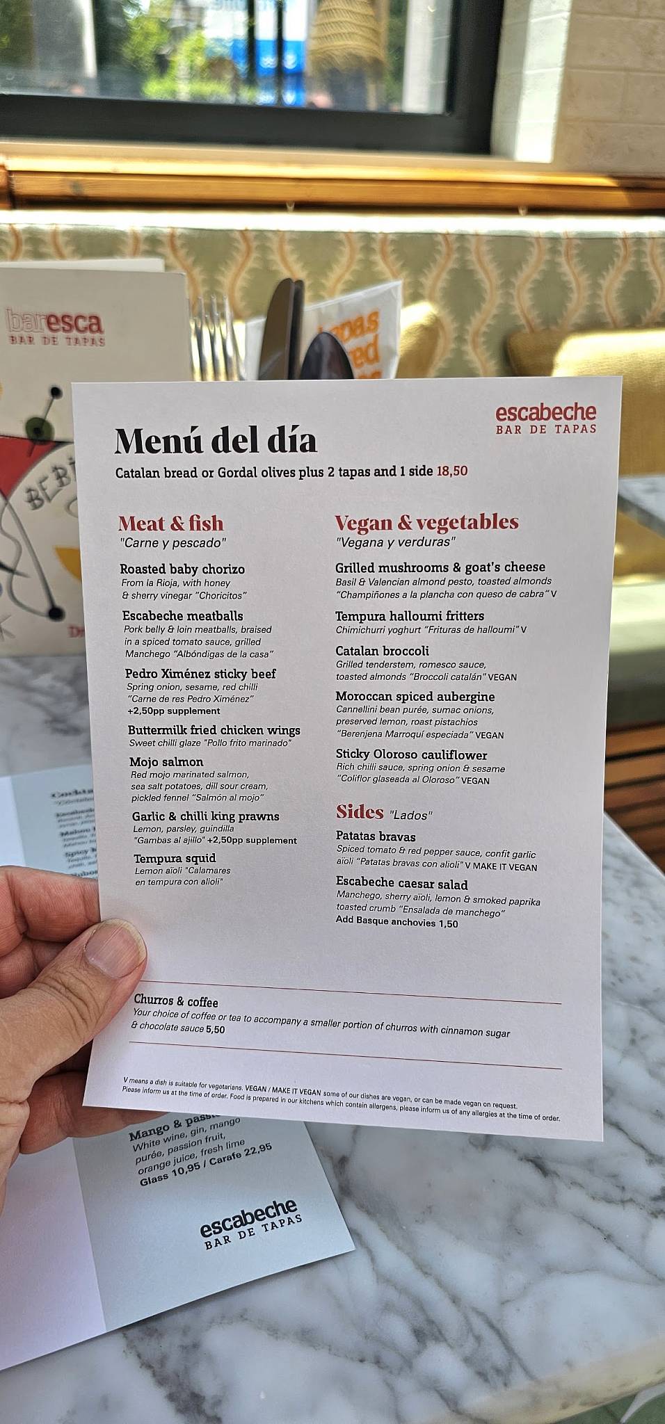 escabeche меню