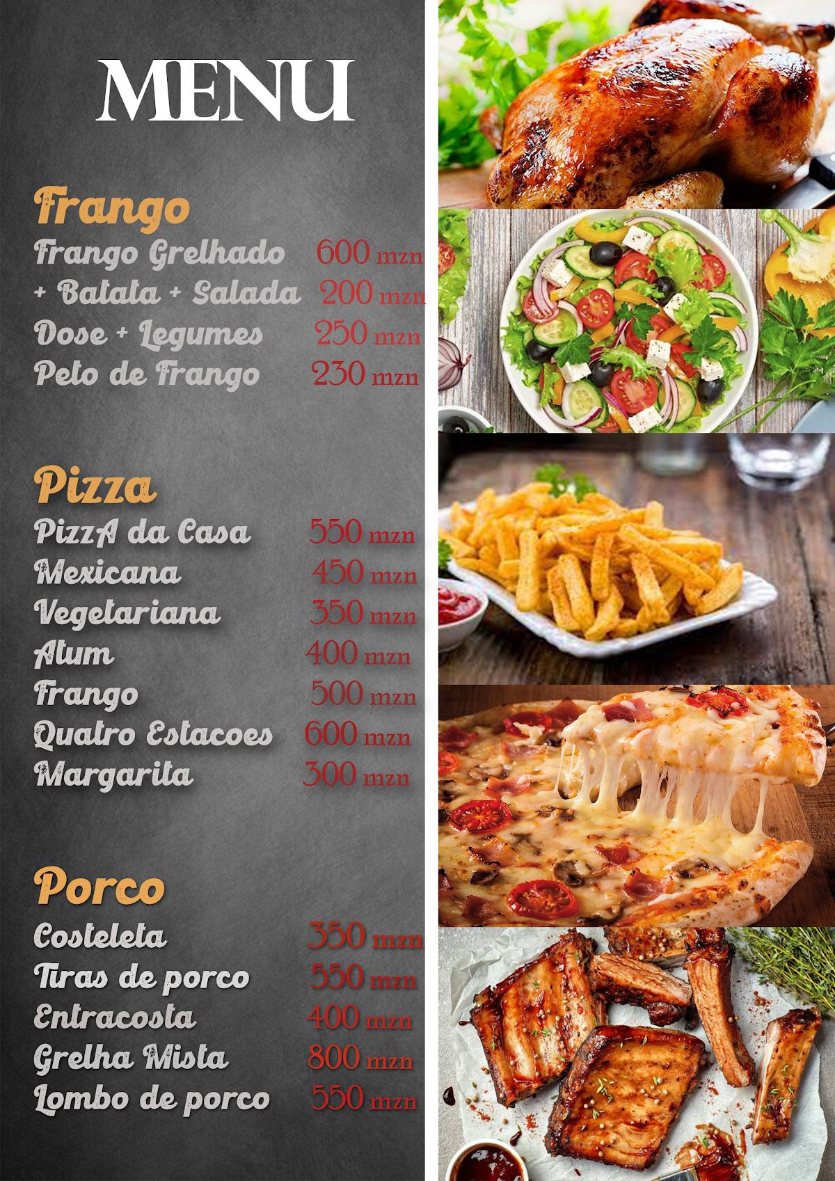 Restaurante All In One меню