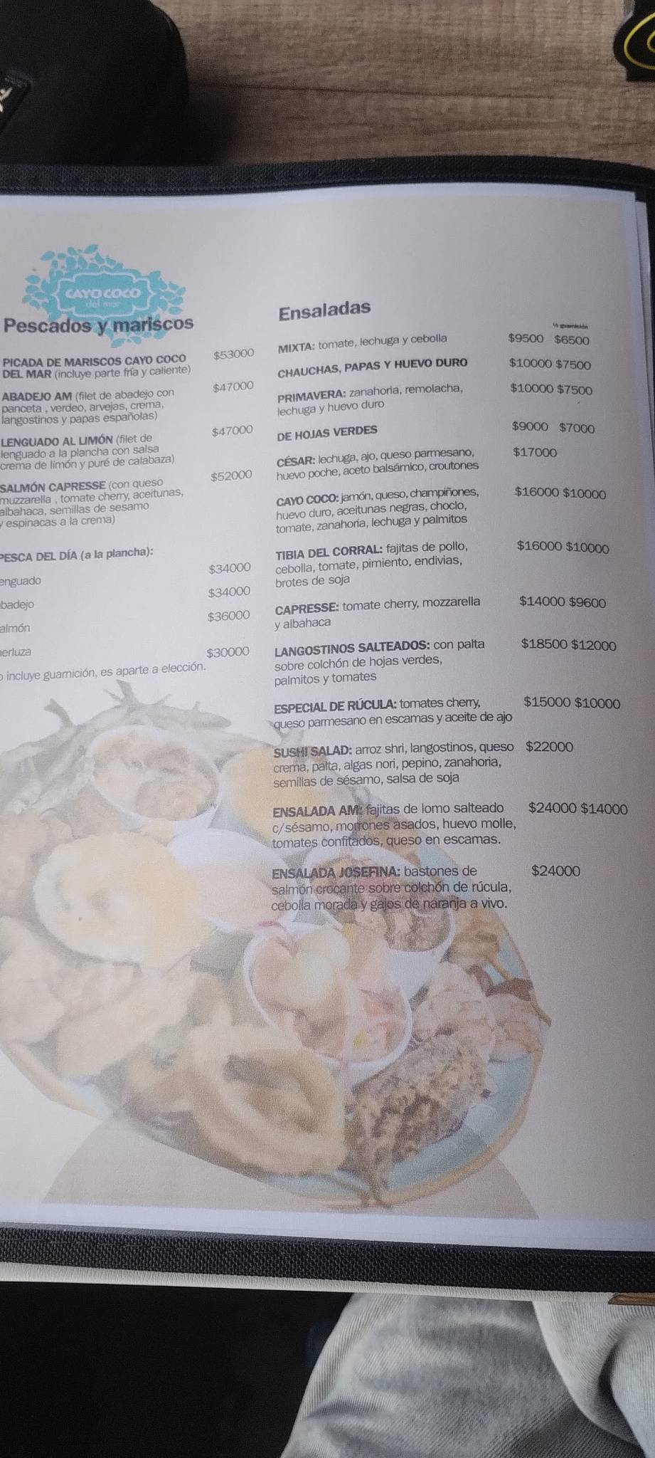 Restaurante Cayo Coco меню